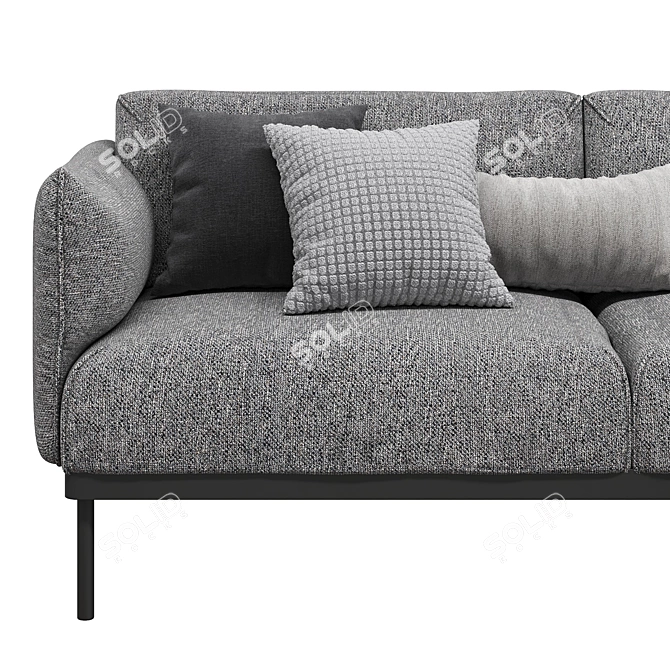 Ikea Äpplaryd 3-Seater Sofa with Chaise Longue 3D model image 11