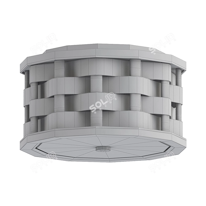 Elegant Woven Ceiling Light 3D model image 2