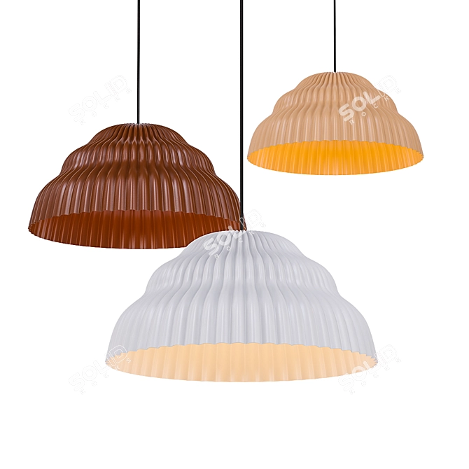 Elegant Cascading Lamp 3D model image 1