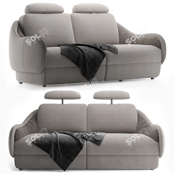 Calilla: Innovative Sofa by Natuzzi Italia 3D model image 1