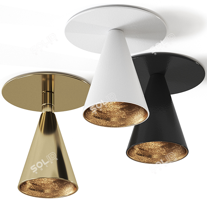 Modern Minimalist Aust-In Ceiling Lamp 3D model image 1