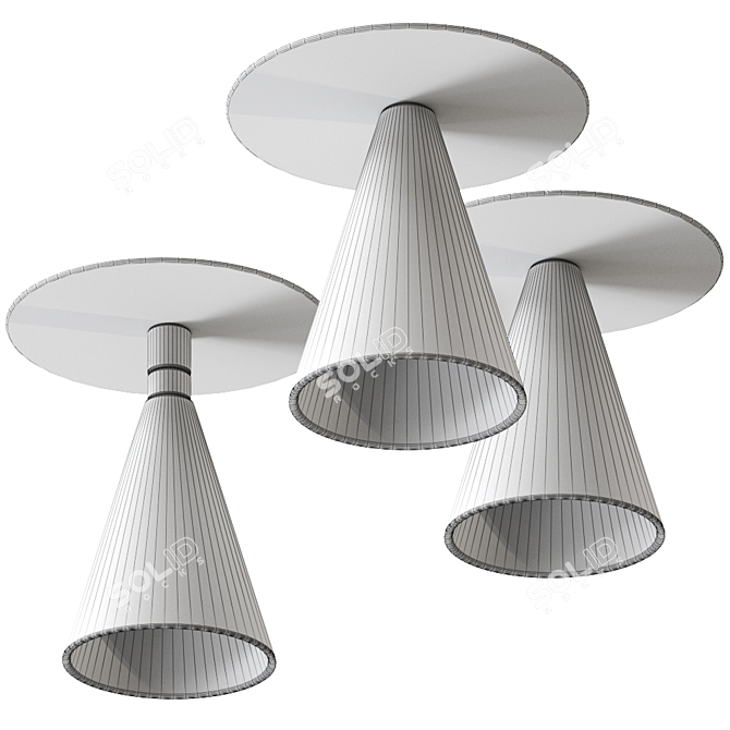 Modern Minimalist Aust-In Ceiling Lamp 3D model image 2