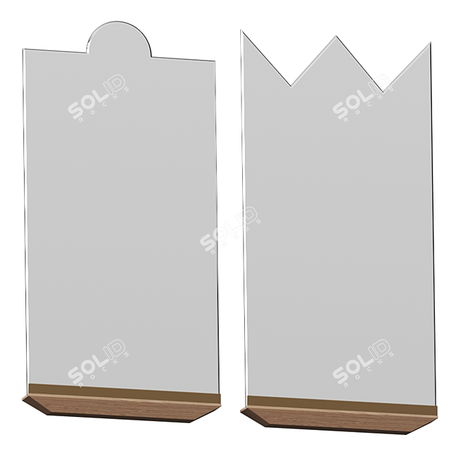 Minimalist Propped Mirror 3D model image 1