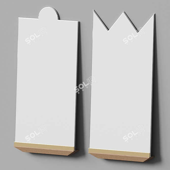 Minimalist Propped Mirror 3D model image 2