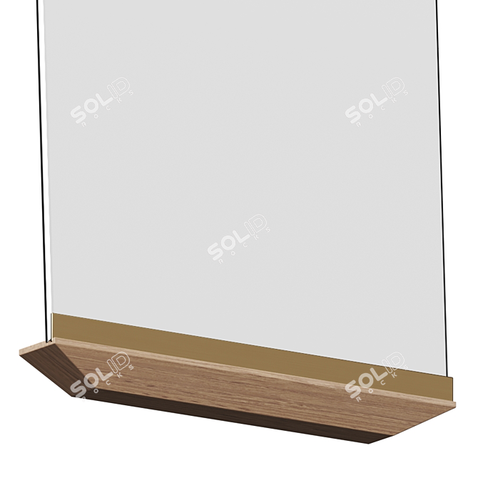 Minimalist Propped Mirror 3D model image 3