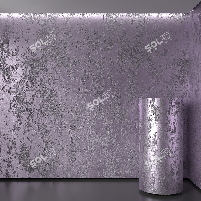 Seamless Plaster Tiles Bundle 3D model image 1