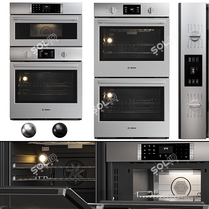 Versatile Bosch 500 Collection: Ovens & Microwave 3D model image 1