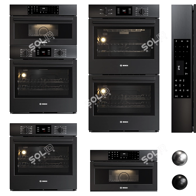 Versatile Bosch 500 Collection: Ovens & Microwave 3D model image 2