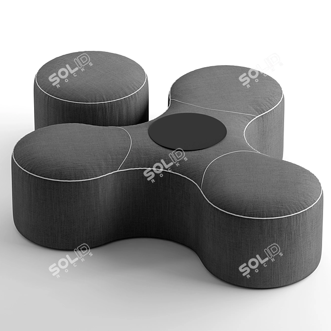 Frigerio Salotti BLOW Pouf: Elegance and Comfort 3D model image 3