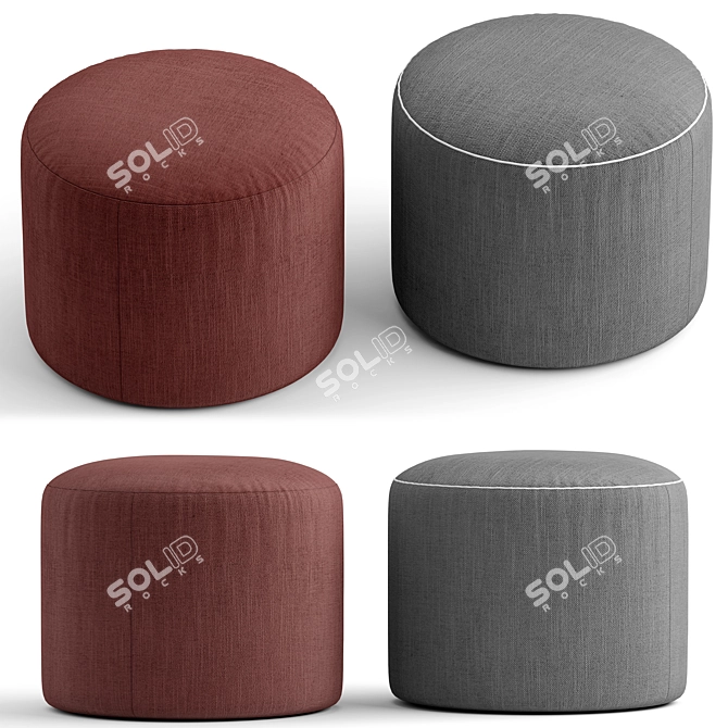 Frigerio Salotti BLOW Pouf: Elegance and Comfort 3D model image 4