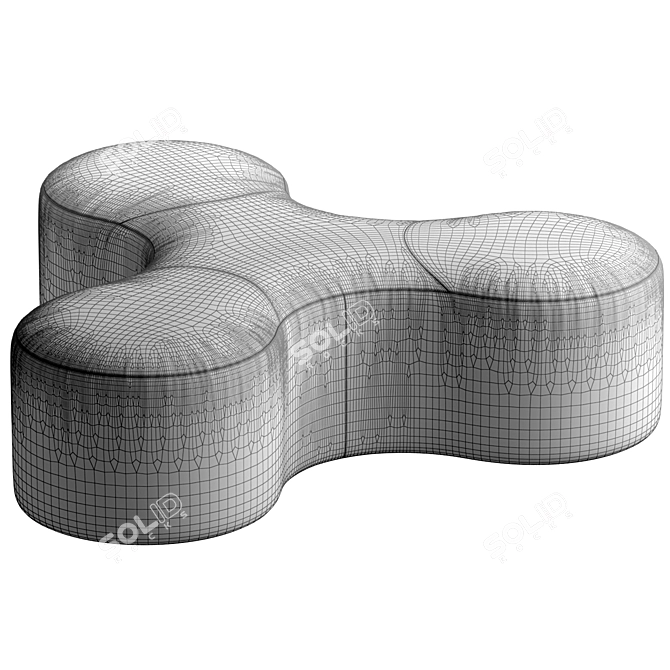 Frigerio Salotti BLOW Pouf: Elegance and Comfort 3D model image 6