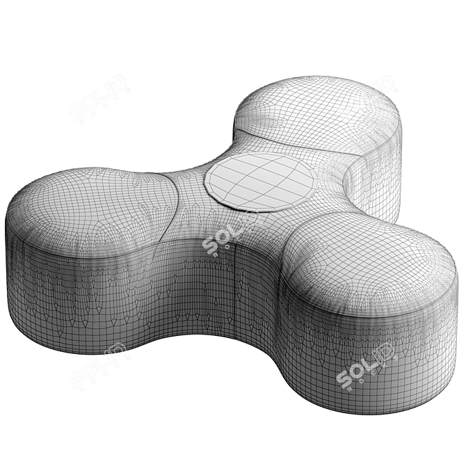 Frigerio Salotti BLOW Pouf: Elegance and Comfort 3D model image 7
