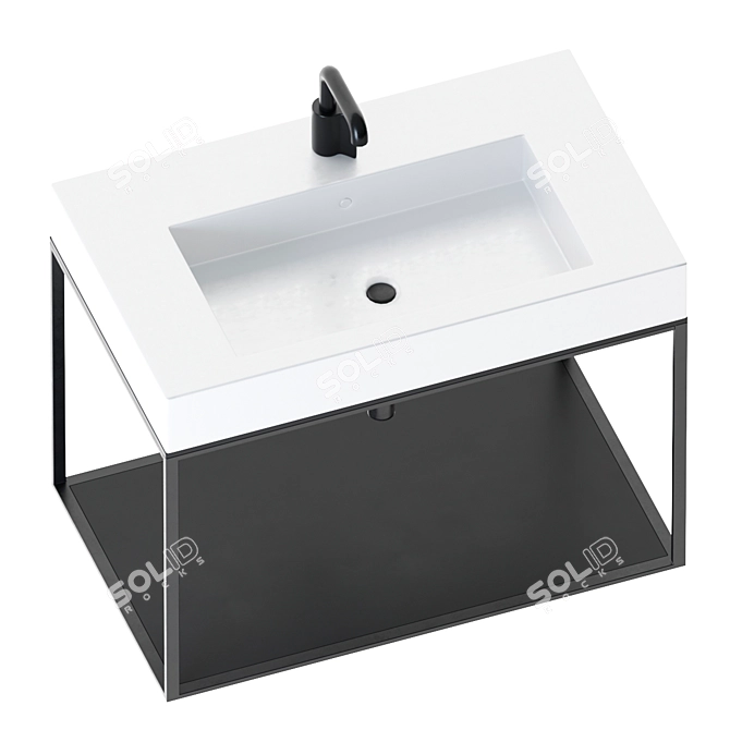 Cosmic Grid Evo Washbasin Set 3D model image 1