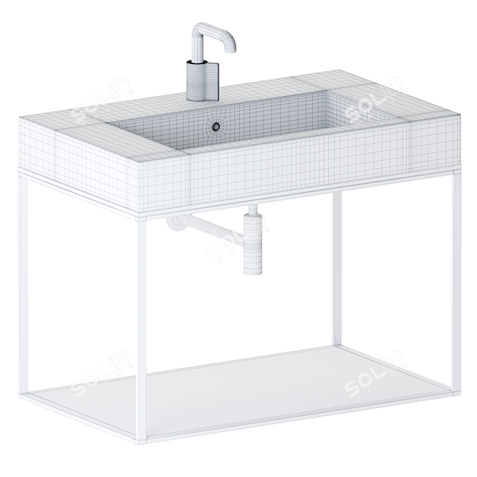 Cosmic Grid Evo Washbasin Set 3D model image 2