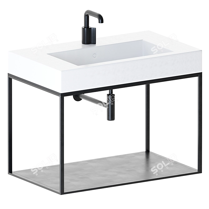 Cosmic Grid Evo Washbasin Set 3D model image 3