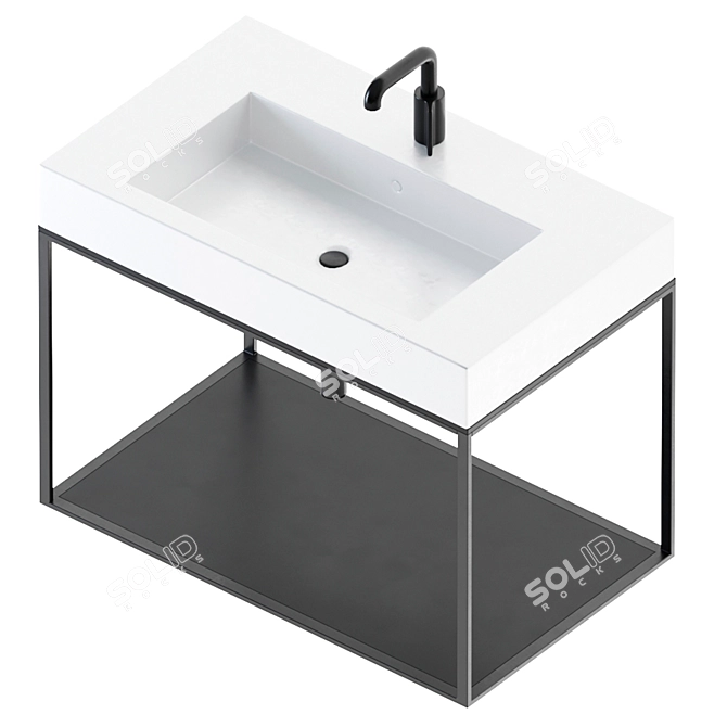 Cosmic Grid Evo Washbasin Set 3D model image 4