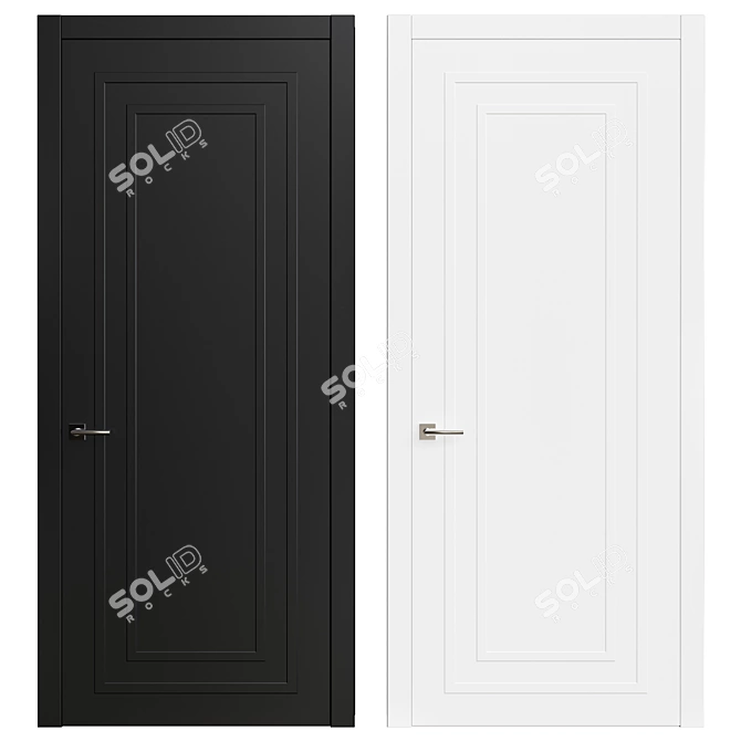 Modern Interior Door - 2200 x 980mm 3D model image 1