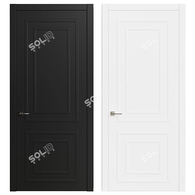 Modern Interior Door 2200 mm - Vray Render 3D model image 1