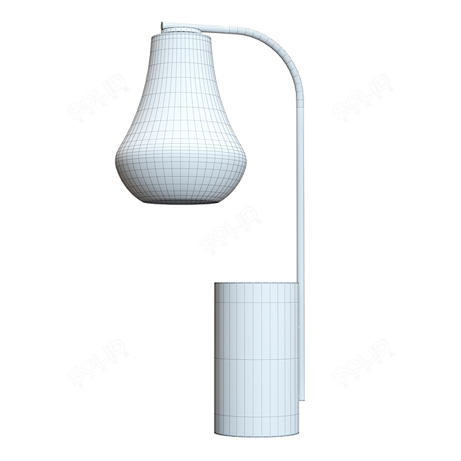 Elegant Arren Teardrop Table Lamp 3D model image 4