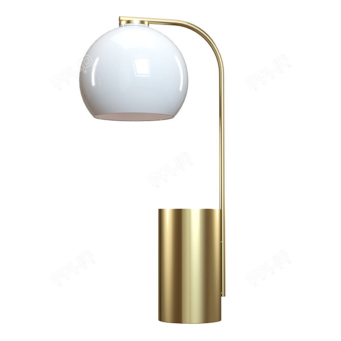 Sleek Arren Round Table Lamp 3D model image 3