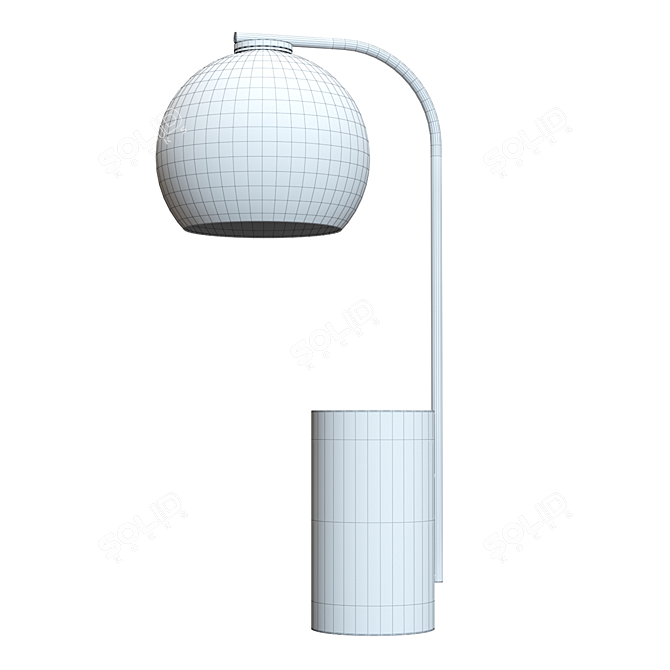Sleek Arren Round Table Lamp 3D model image 4
