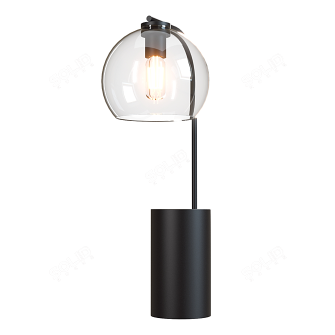 Sleek Arren Round Table Lamp 3D model image 7