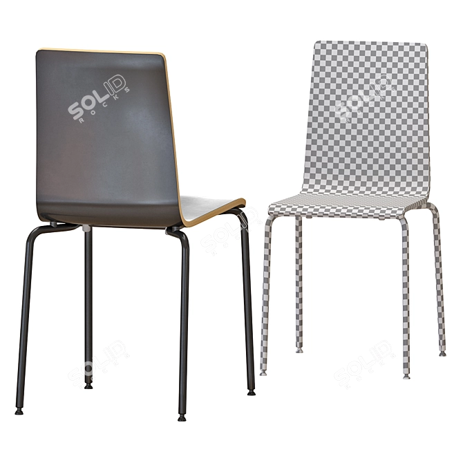 Modern IKEA SANDSBERG Table & Chairs Set 3D model image 6