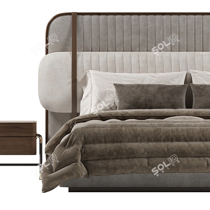 Mezzo Scott Bed: Stylish and Versatile 3D model image 2