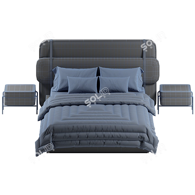 Mezzo Scott Bed: Stylish and Versatile 3D model image 3