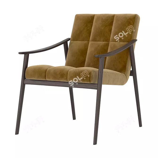 Modern Fin Armchair by Minotti 3D model image 3