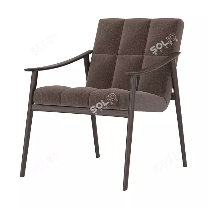 Modern Fin Armchair by Minotti 3D model image 4