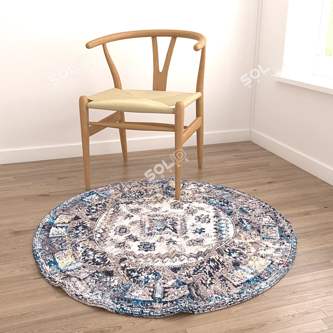 Round Rugs Set: Versatile and Realistic 3D model image 6