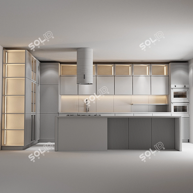 Modern Island Kitchen: Stylish & Versatile 3D model image 4