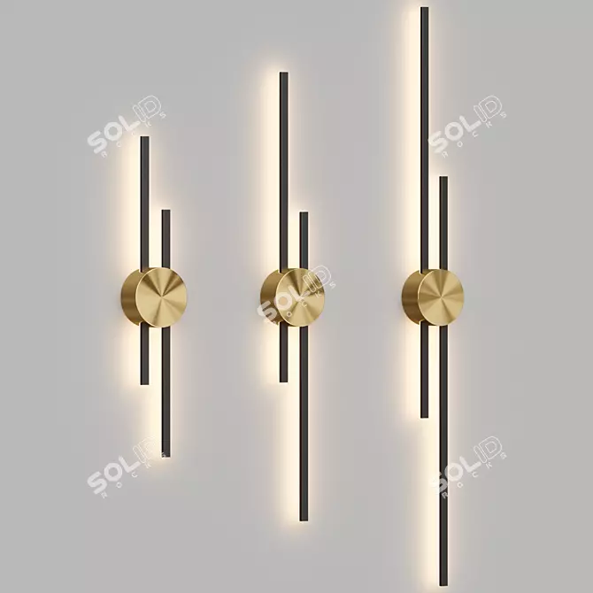 GULL LED Wall Sconce - Illuminate Your Space 3D model image 1