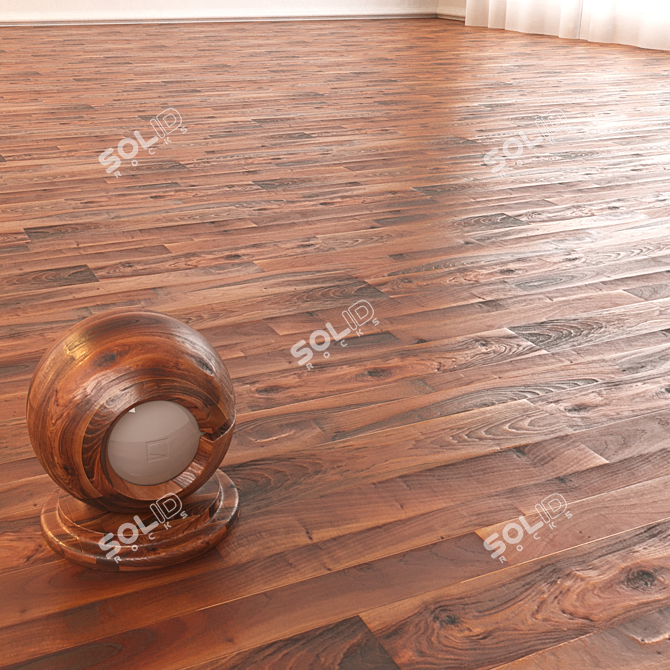 Italian Walnut Parquet: Natural Elegance 3D model image 1