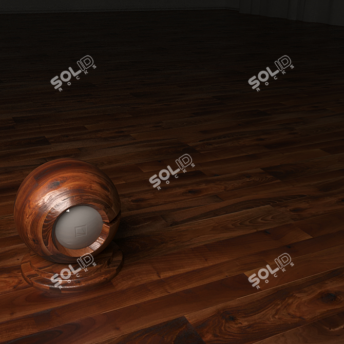 Italian Walnut Parquet: Natural Elegance 3D model image 3