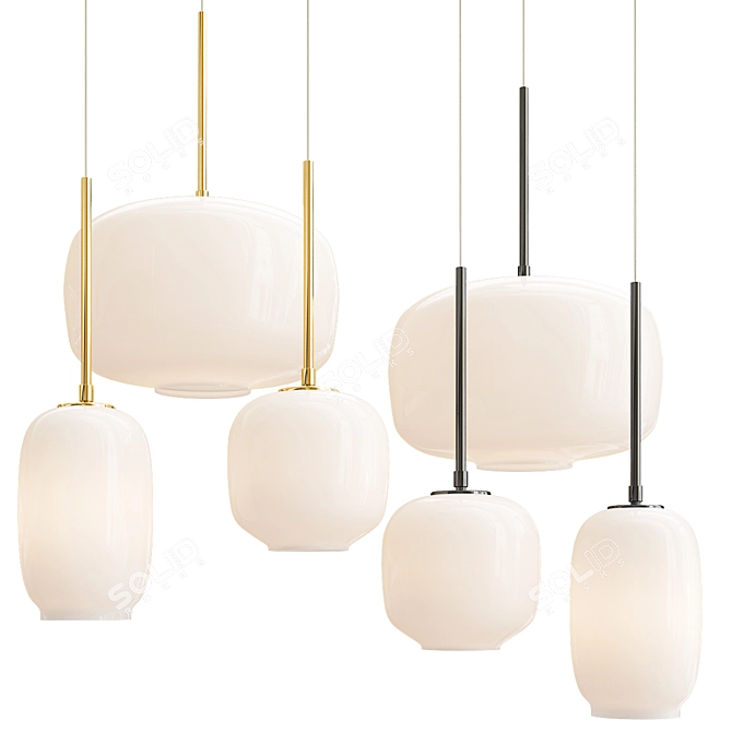 Nordic LED Pendant Lamps 3D model image 1