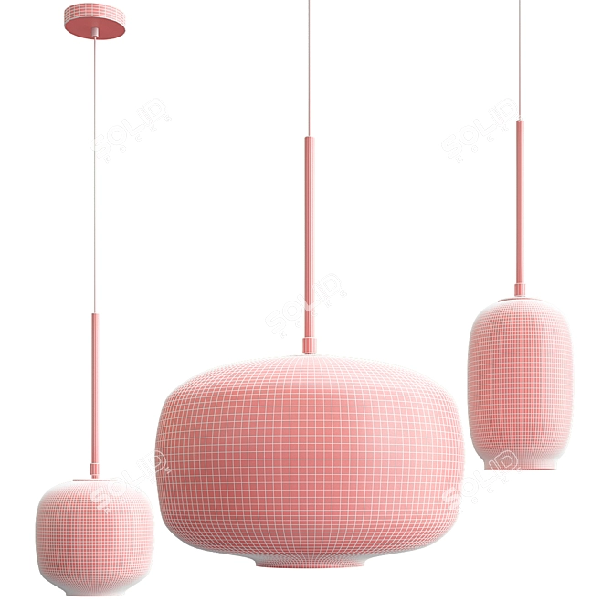 Nordic LED Pendant Lamps 3D model image 2