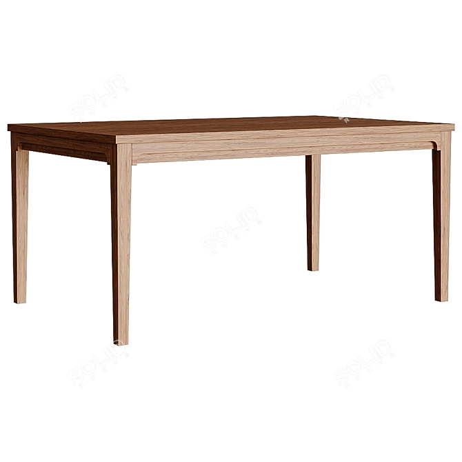 Modern Extendable Dining Table 3D model image 1