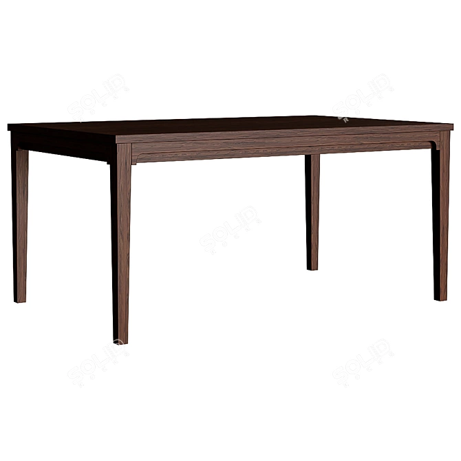 Modern Extendable Dining Table 3D model image 2