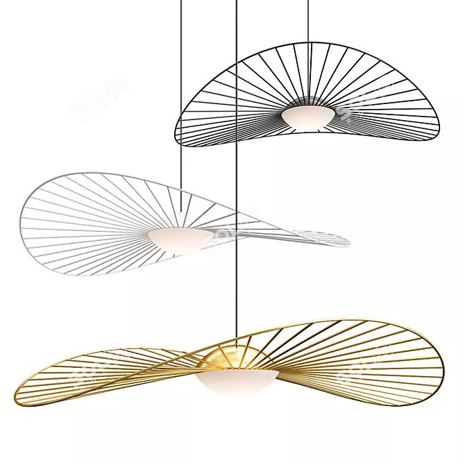 Ethereal Orb Pendant Light 3D model image 1