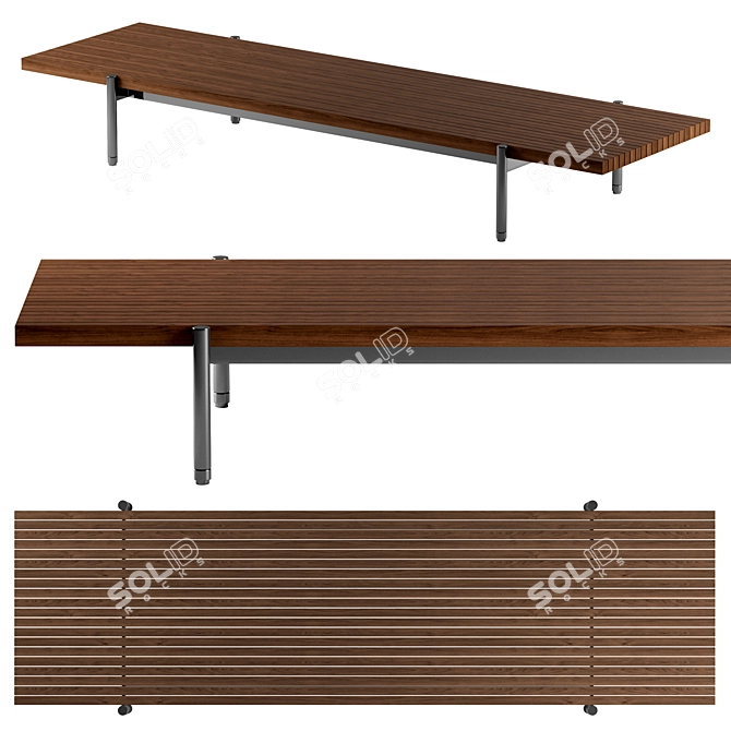 Sleek Minotti Superquadra Table 3D model image 2