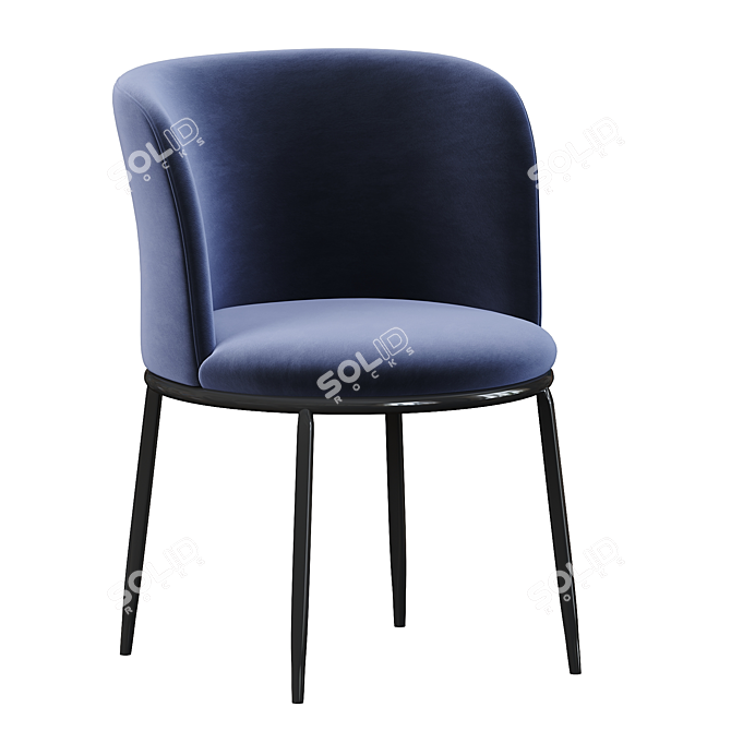 Elegant Filmore Dining Chair 3D model image 5