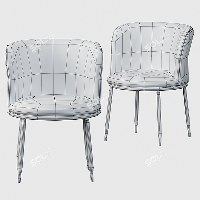 Elegant Filmore Dining Chair 3D model image 7