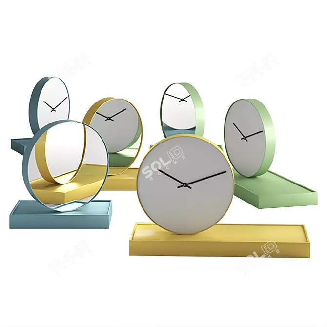 Giratempo Mirror Table Clock 3D model image 3