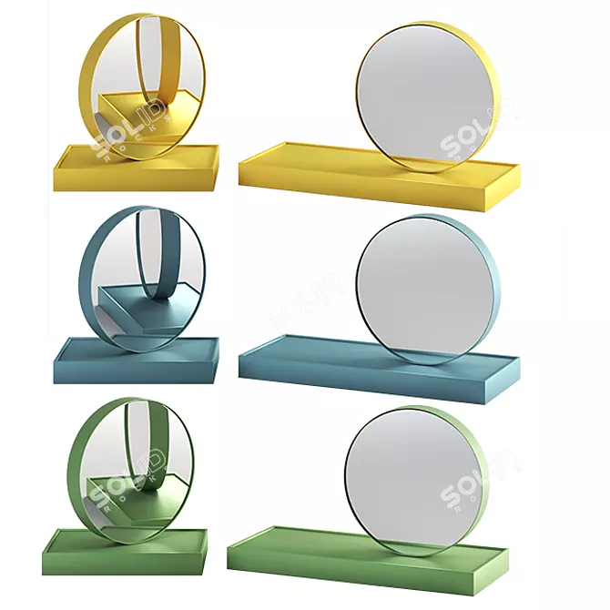 Giratempo Mirror Table Clock 3D model image 9