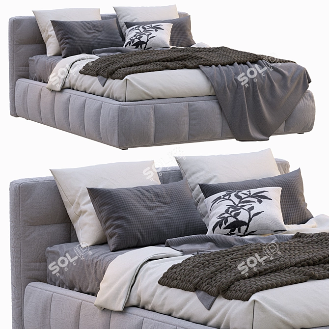 Lecomfort Gaucho Bed: Luxurious Comfort in a Sleek Design 3D model image 1