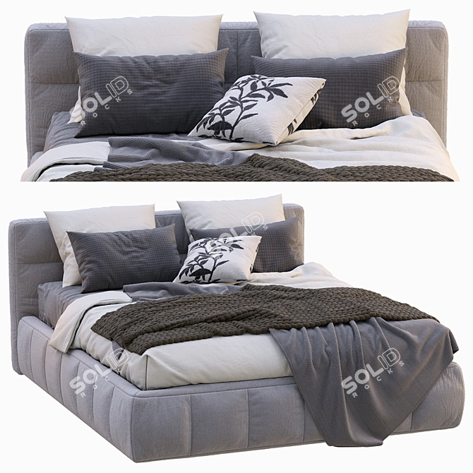 Lecomfort Gaucho Bed: Luxurious Comfort in a Sleek Design 3D model image 2