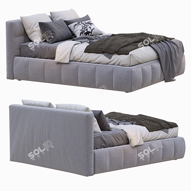 Lecomfort Gaucho Bed: Luxurious Comfort in a Sleek Design 3D model image 7