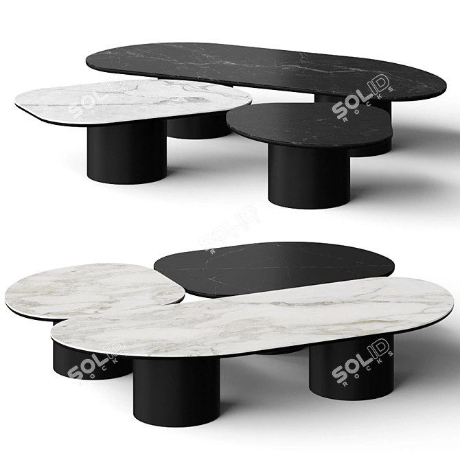 Modern Atollo Coffee Table by Dall'Agnese 3D model image 1